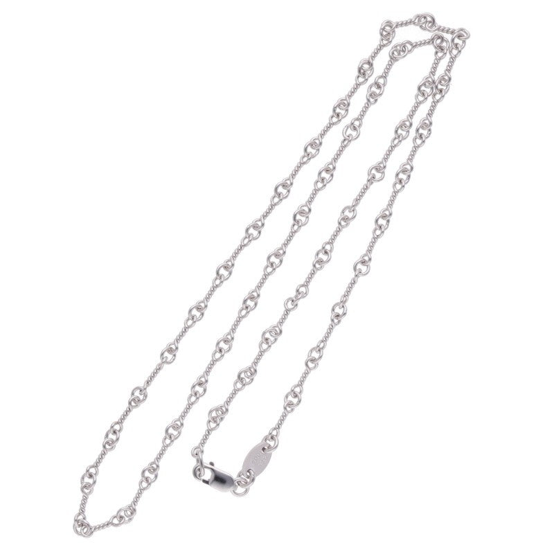 Chrome Hearts 18K WG Twist Chain Necklace Size 16 Inch White