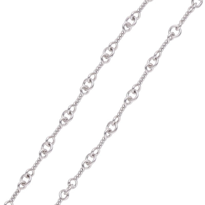 Chrome Hearts 18K WG Twist Chain Necklace Size 16 Inch