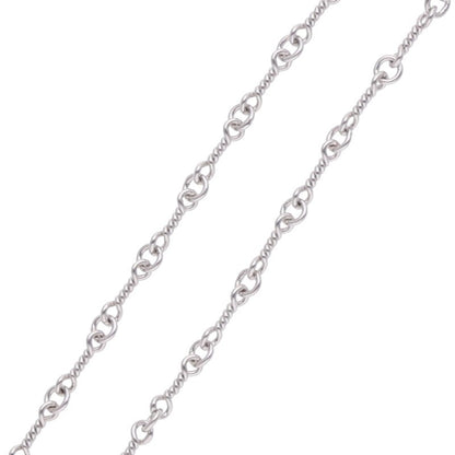 Chrome Hearts 18K WG Twist Chain Necklace Size 16 Inch