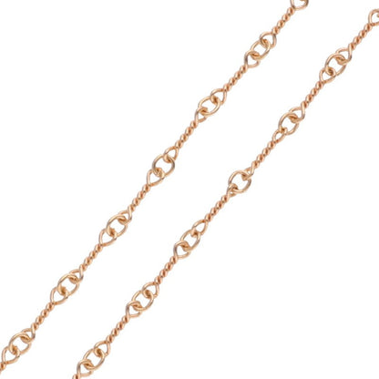 Chrome Hearts 22K Gold Twist Chain Necklace Size 20 Inch