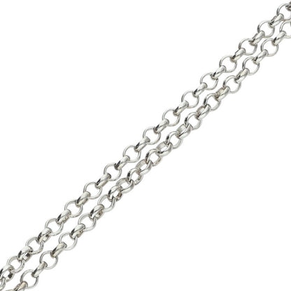 Chrome Hearts Roll Chain Silver Necklace Size 24 Inch