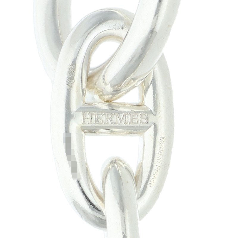 HERMES Chaine d'Ancre Silver Choker Necklace Size GM