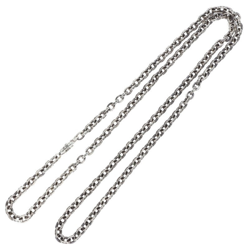 Chrome Hearts 925 Silver Paper Chain Necklace Size 30 Inch