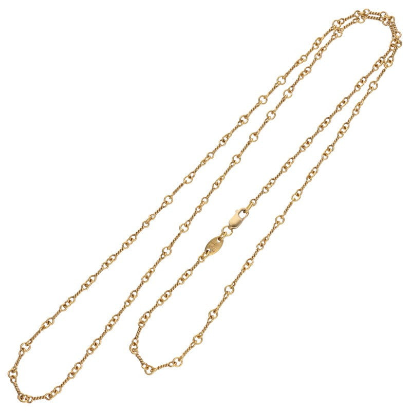 Chrome Hearts 22K Gold Twist Chain Necklace Size 24 Inch