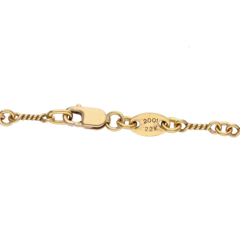 Chrome Hearts 22K Gold Twist Chain Necklace Size 24 Inch