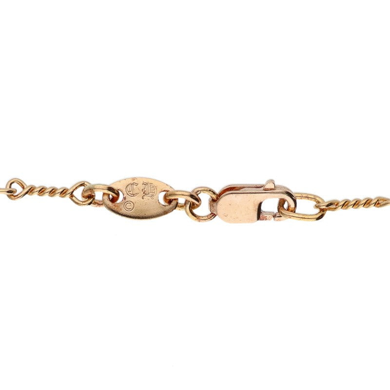 Chrome Hearts T16 Twist Chain Necklace 22K Gold Size 16 Inch
