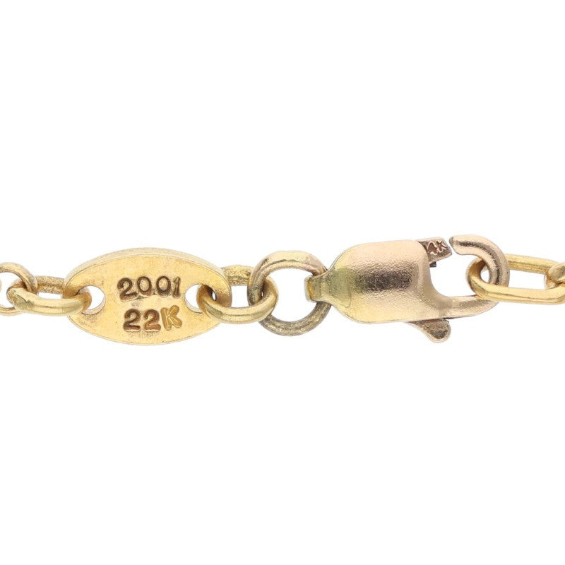 Chrome Hearts 22K Gold Roll Chain Necklace Size 18 Inch