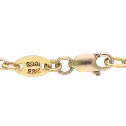 Chrome Hearts 22K Gold Roll Chain Necklace Size 18 Inch
