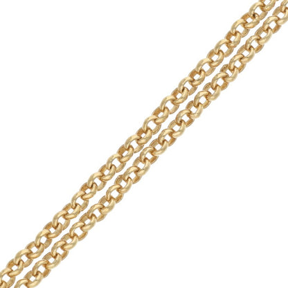 Chrome Hearts 22K Gold Roll Chain Necklace Size 18 Inch