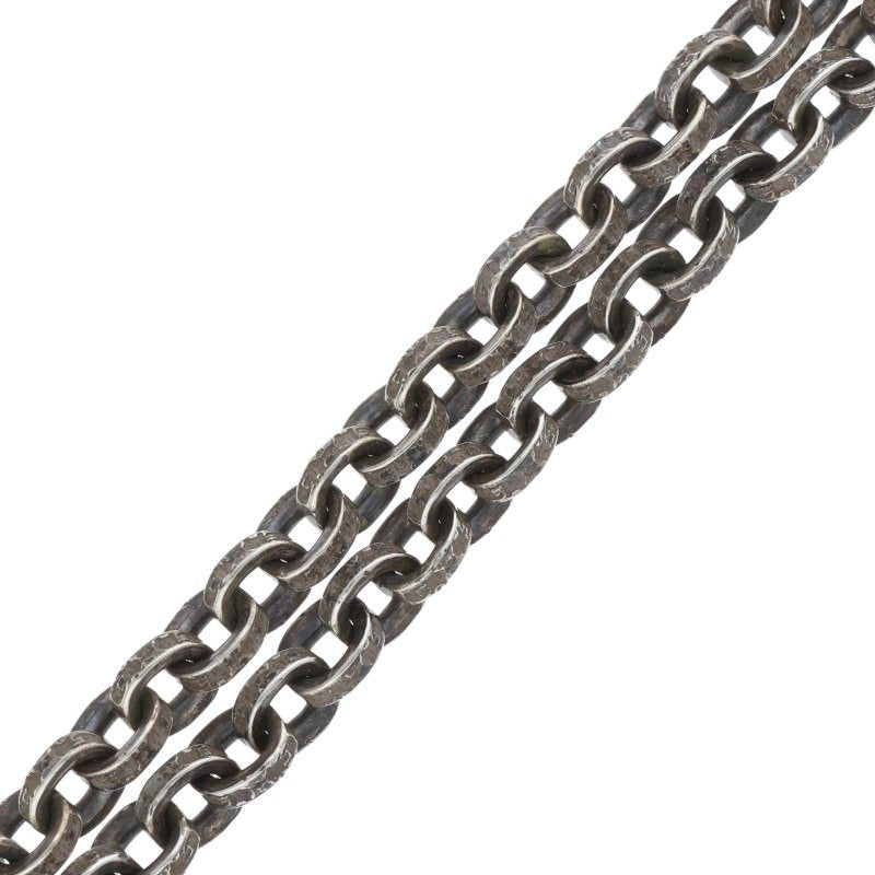 Chrome Hearts Paper Chain Necklace 14K Silver Size 20 Inch