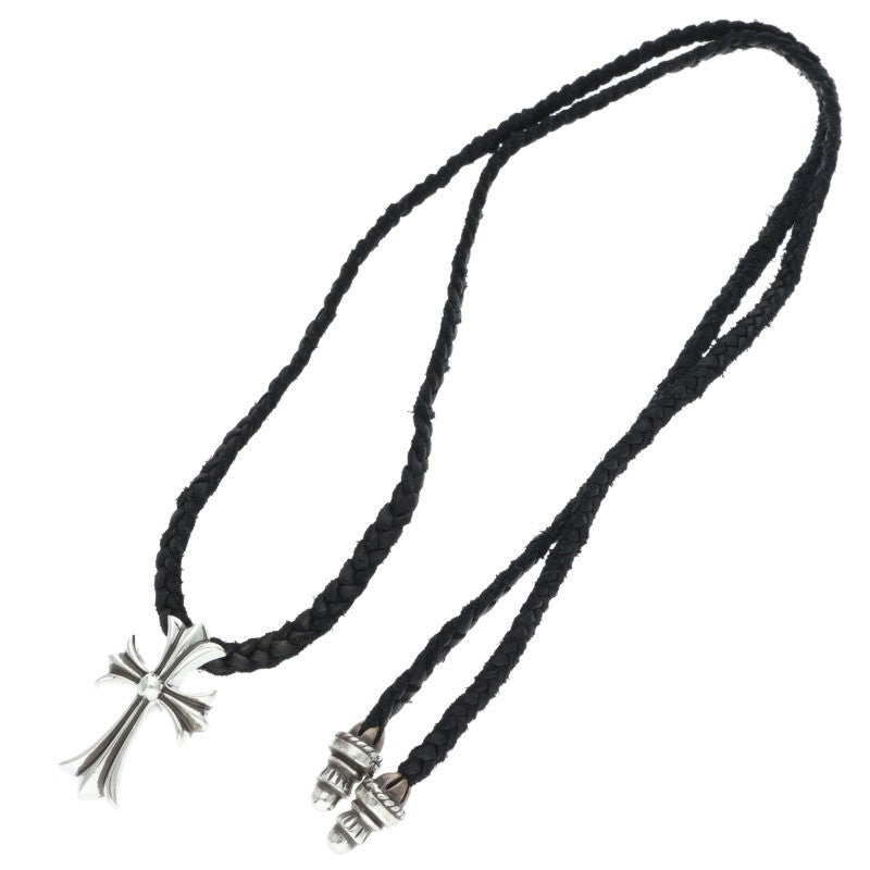 Chrome Hearts SML CH Cross Bolo Tip Silver Necklace