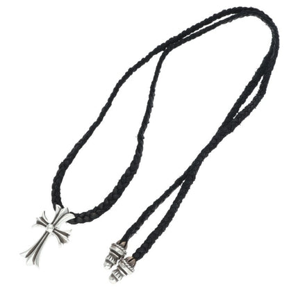 Chrome Hearts SML CH Cross Bolo Tip Silver Necklace