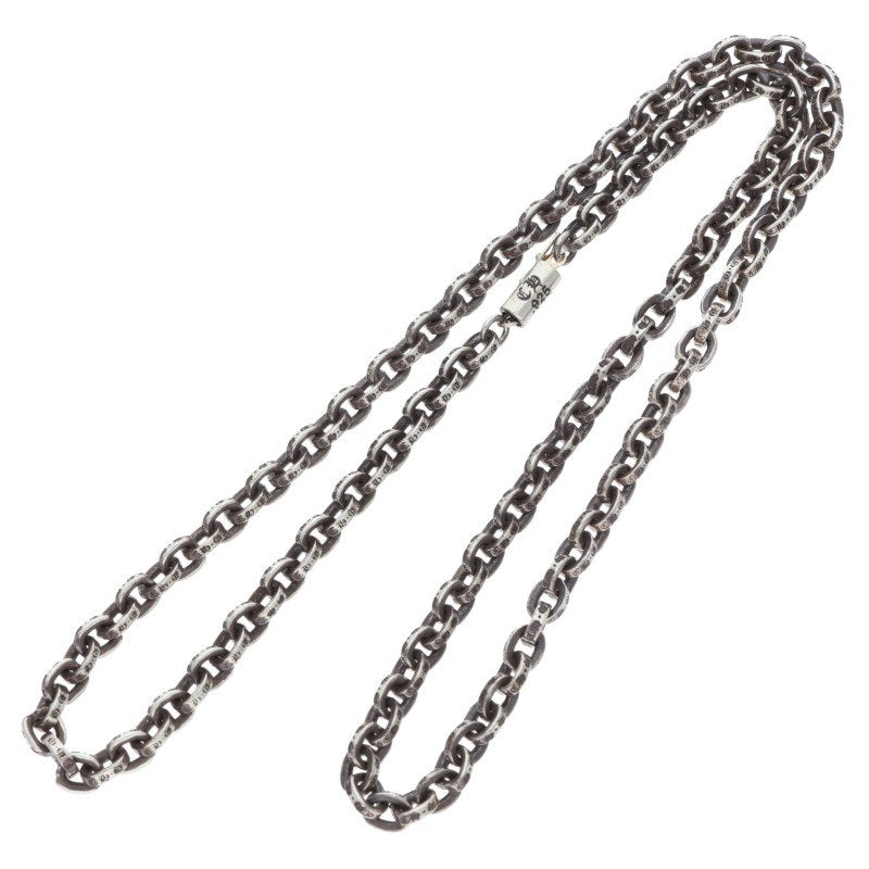 Chrome Hearts Paper Chain Necklace 14K Silver Size 20 Inch