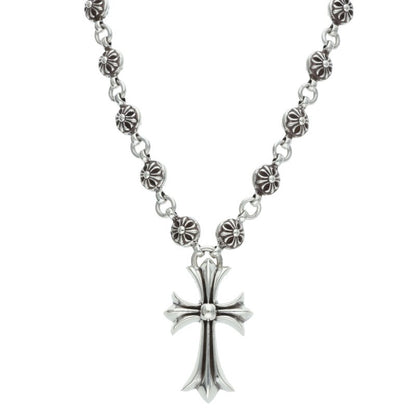 Chrome Hearts #1 Cross Ball Small CH Cross Necklace 925