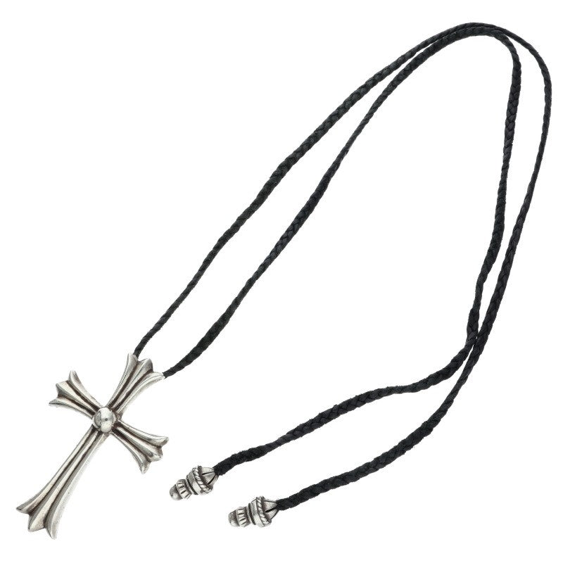 Chrome Hearts CH CRS LG BC Bolo Tip Silver Necklace Black