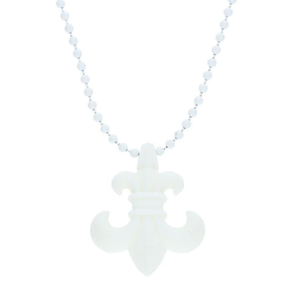 Chrome Hearts RUBBER BS FLEUR Silicone Necklace White