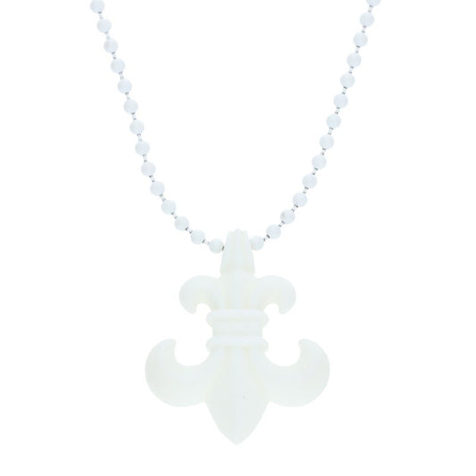 Chrome Hearts RUBBER BS FLEUR Silicone Necklace White