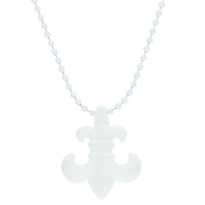 Chrome Hearts RUBBER BS FLEUR Silicone Necklace White