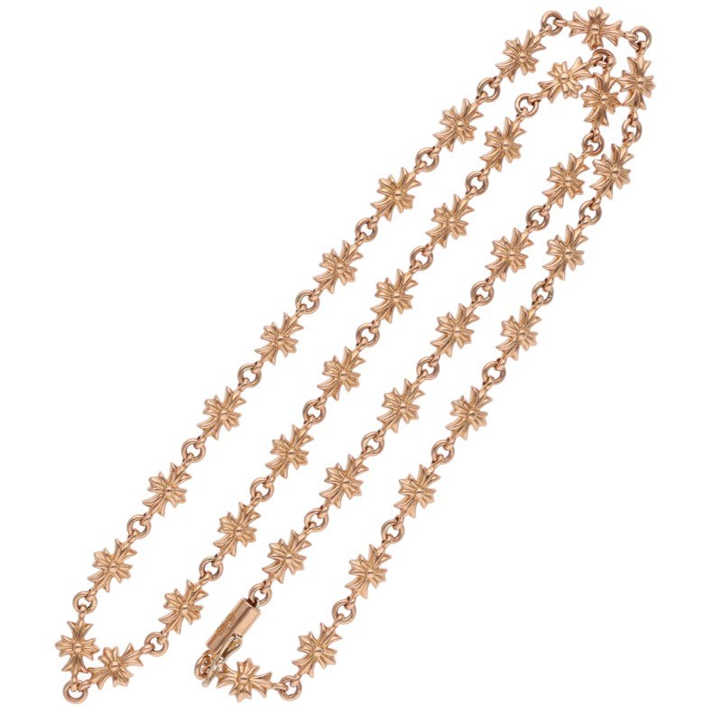 Chrome Hearts 22K Tiny E CH Plus Gold Necklace Size 20 Inch