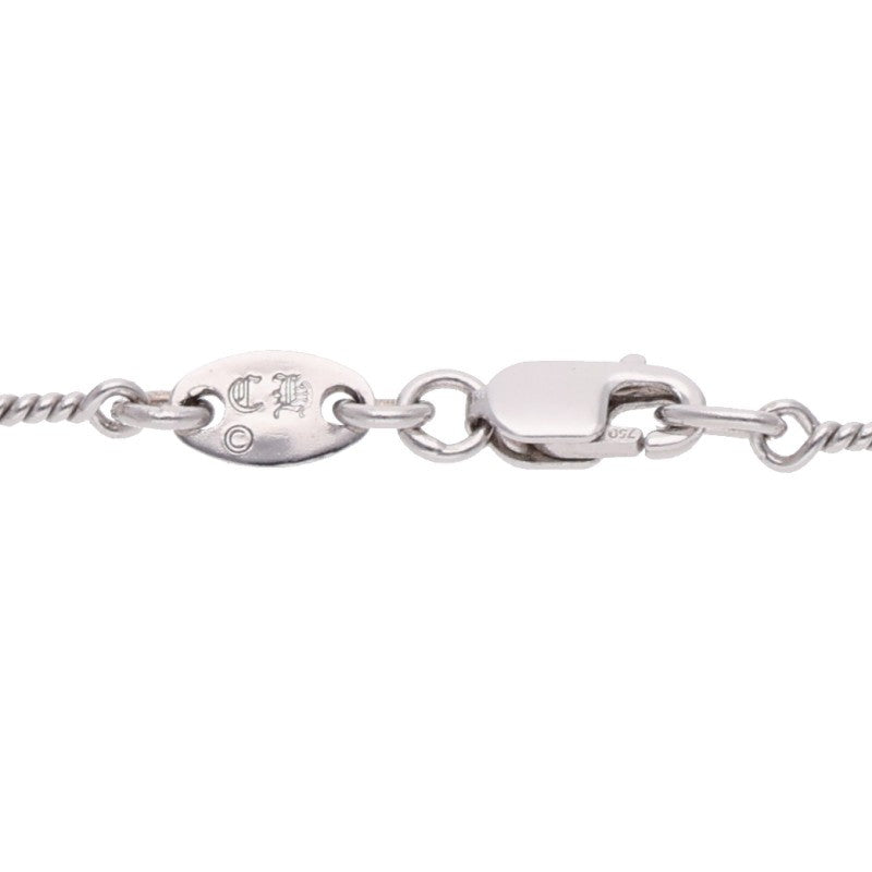 Chrome Hearts 18KWG Twist Chain Necklace Size 18 Inch