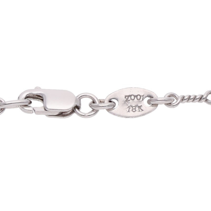 Chrome Hearts 18KWG Twist Chain Necklace Size 18 Inch