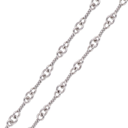 Chrome Hearts 18KWG Twist Chain Necklace Size 18 Inch