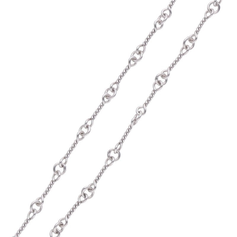 Chrome Hearts 18K WG Twist Chain Necklace Size 20 Inch