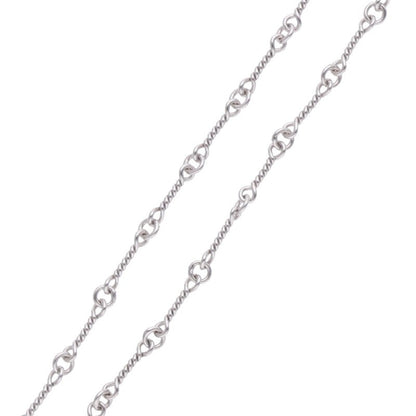 Chrome Hearts 18K WG Twist Chain Necklace Size 20 Inch