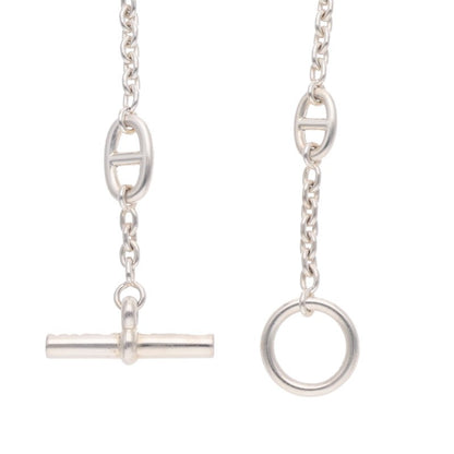 HERMES Farandole Long Silver Necklace Size 120