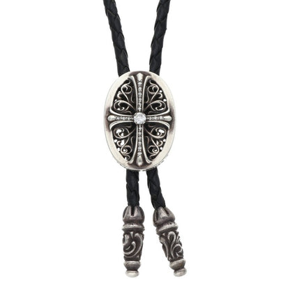 Chrome Hearts BOLOTIE OVALTINY P DMND A Pave Bolo Tie Necklace