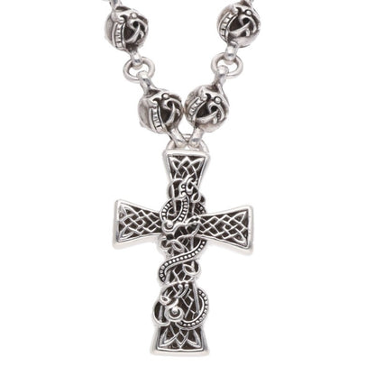 Chrome Hearts Silver Celtic Ball Chain Necklace Size 30 Inch