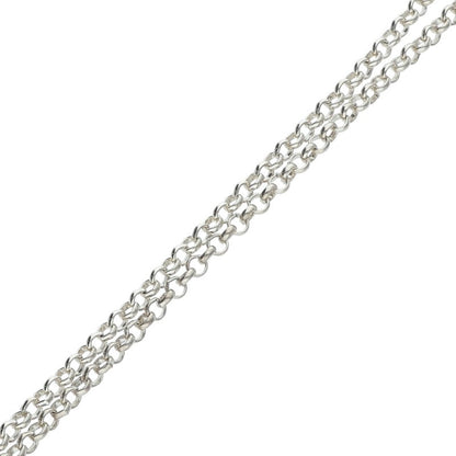 Chrome Hearts Silver Roll Chain Necklace Size 24 Inch