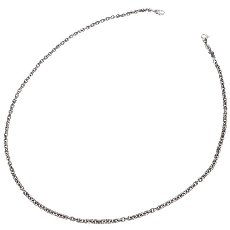 Chrome Hearts Mask Paper Chain Silver Necklace Size 30 Inch