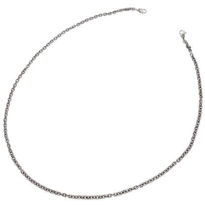 Chrome Hearts Mask Paper Chain Silver Necklace Size 30 Inch