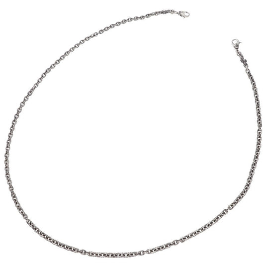 Chrome Hearts Mask Paper Chain Silver Necklace Size 30 Inch
