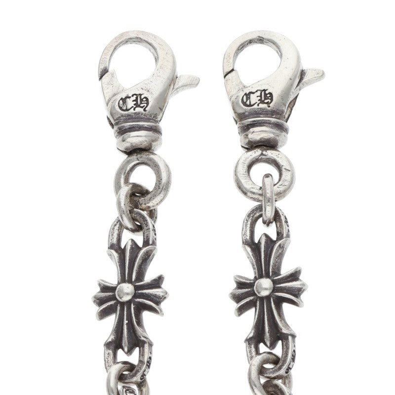 Chrome Hearts Mask Paper Chain Silver Necklace Size 30 Inch