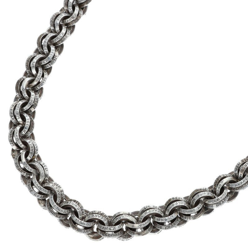 Chrome Hearts DOUBLE B Ring Silver Necklace Size 20 Inch