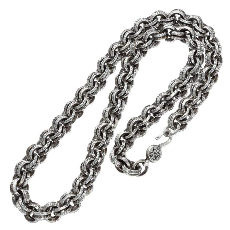 Chrome Hearts DOUBLE B Ring Silver Necklace Size 20 Inch