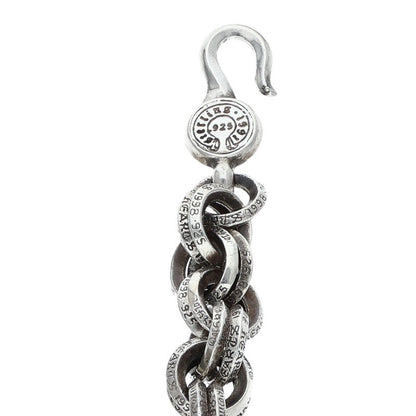 Chrome Hearts DOUBLE B Ring Silver Necklace Size 20 Inch