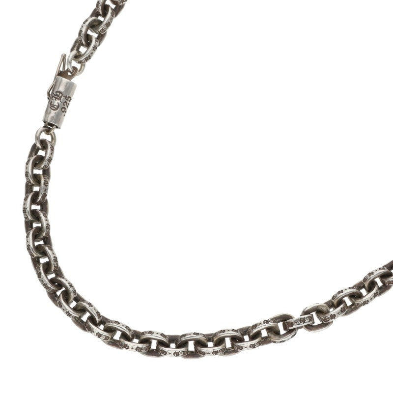 Chrome Hearts Paper Chain Necklace 14K Silver Size 20 Inch