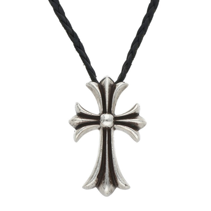 Chrome Hearts Small CH Cross Bolo Tip Silver Necklace