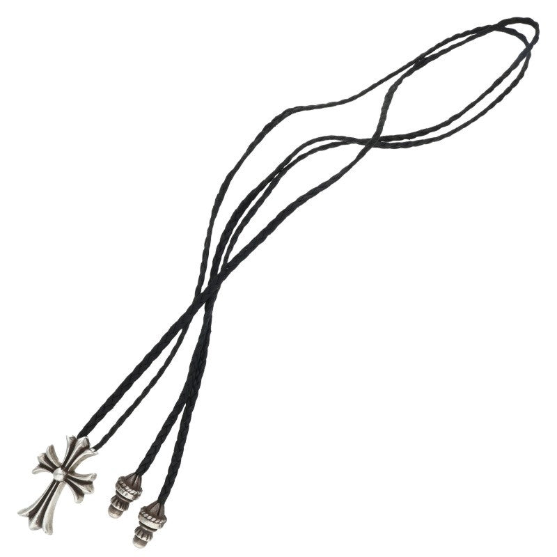 Chrome Hearts Small CH Cross Bolo Tip Silver Necklace