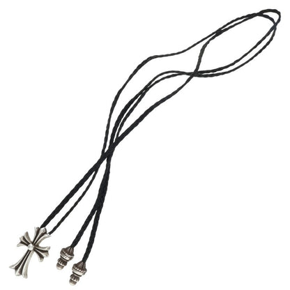 Chrome Hearts Small CH Cross Bolo Tip Silver Necklace