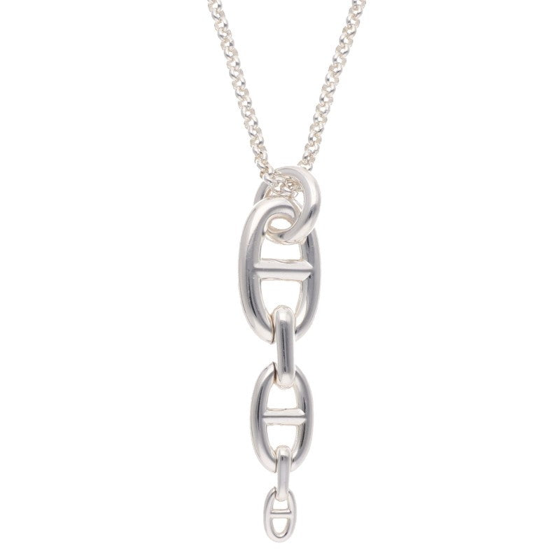 HERMES Chaine d'Ancre Enchainee Silver Necklace