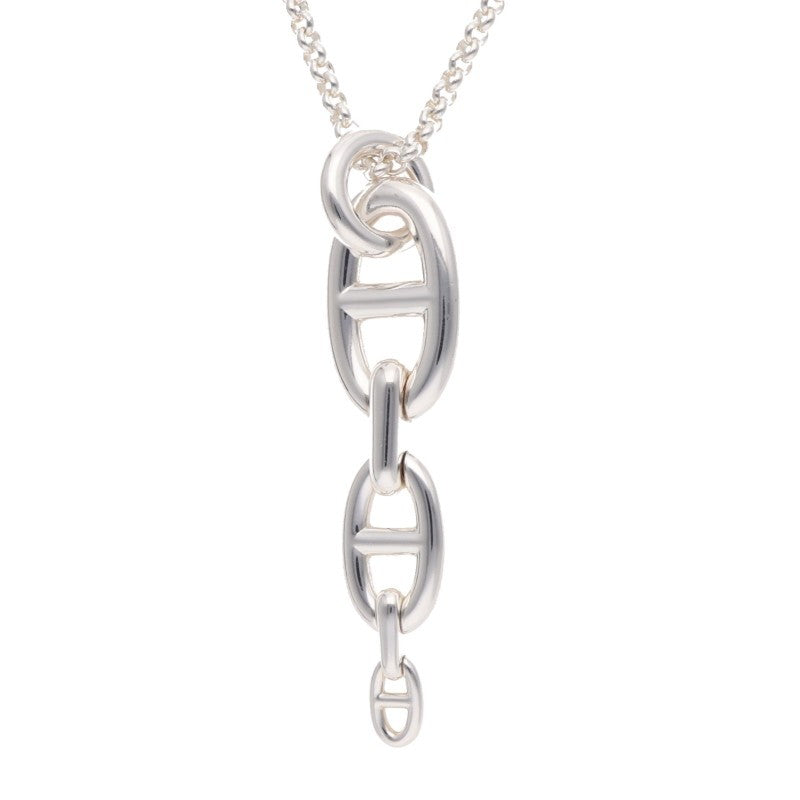 HERMES Chaine d'Ancre Enchainee Silver Necklace