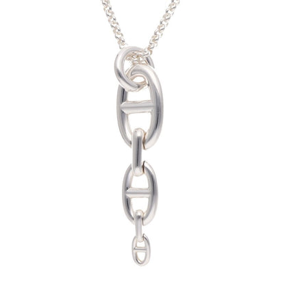 HERMES Chaine d'Ancre Enchainee Silver Necklace