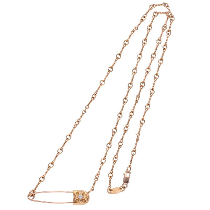 Chrome Hearts 22K Safety Pin Diamond Necklace Size 20 Inch