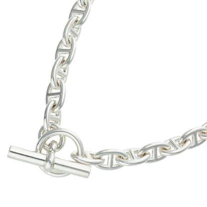HERMES Chaine d'Ancre PM Silver Choker Necklace Size PM