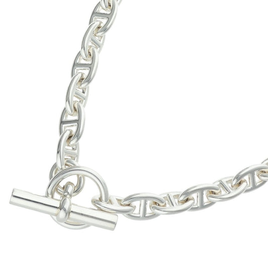 HERMES Chaine d'Ancre PM Silver Choker Necklace Size PM