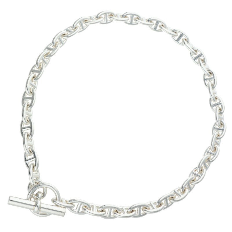 HERMES Chaine d'Ancre PM Silver Choker Necklace Size PM